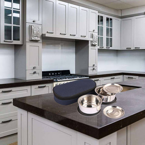 TOPWARE OFFICE  DOUBLE WALL INSULATED  2 STEEL  CONTAINER LUNCHBOX ( 800 ML)