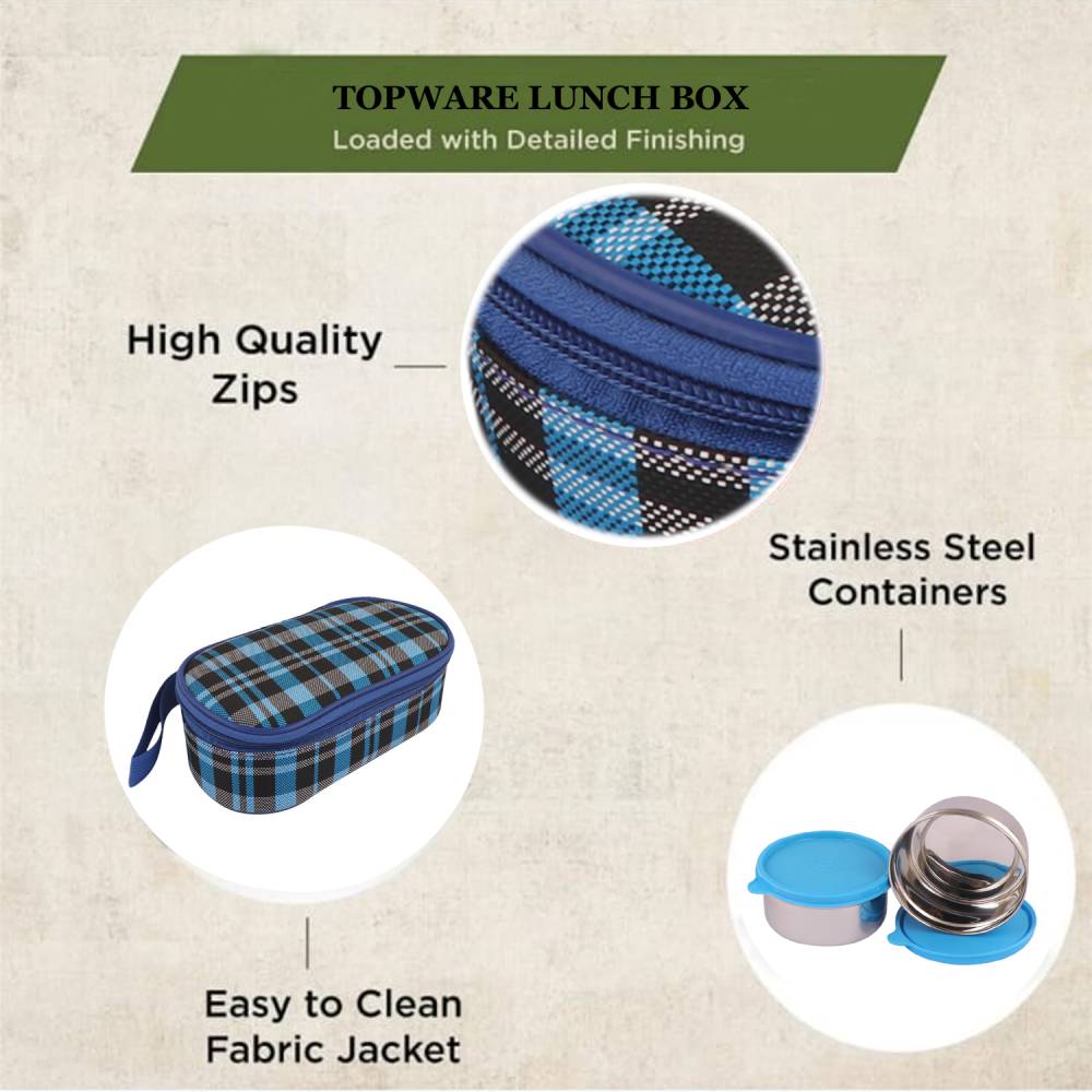 TOPWARE OFFICE 2 STEEL  CONTAINER LUNCHBOX(800 ML)