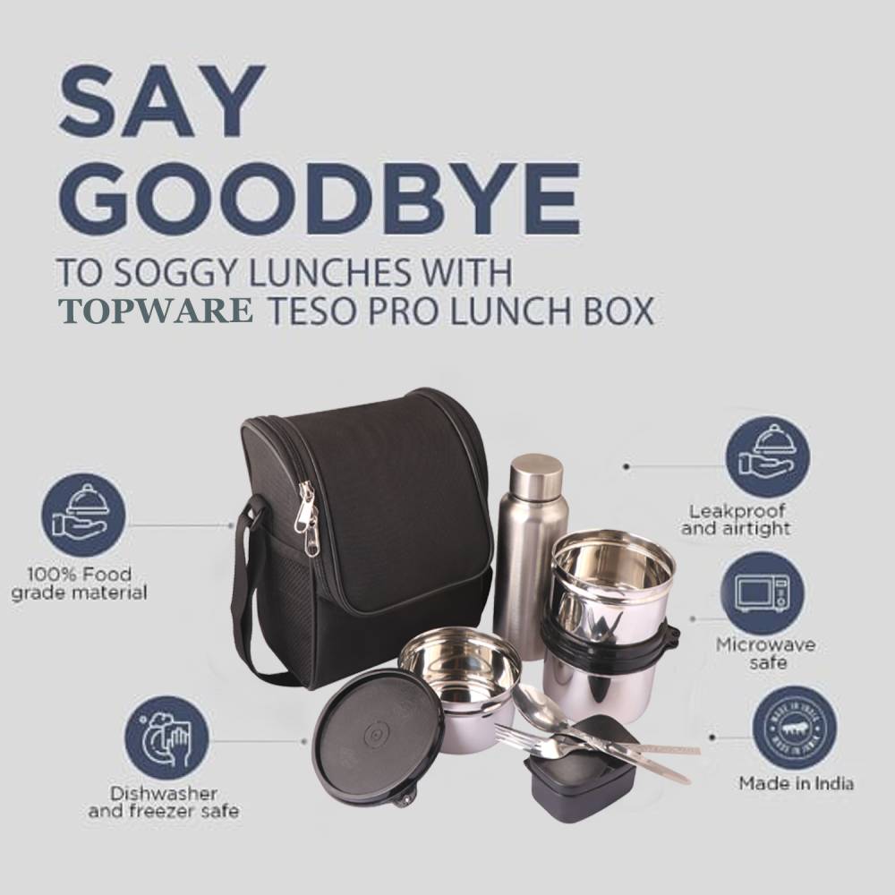TOPWARE CORPORATE OFFICE LUNCHBOX&nbsp; WITH BOTTLE(1600 ML CAPACITY)