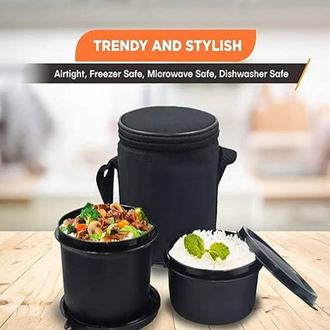 TOPWARE OFFICE 3 MOCROWAVE STEEL CONTAINER MAXFRES  LUNCHBOX(900 ML)