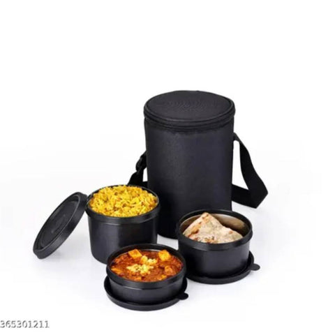 TOPWARE OFFICE 3 MOCROWAVE STEEL CONTAINER MAXFRES  LUNCHBOX(900 ML)